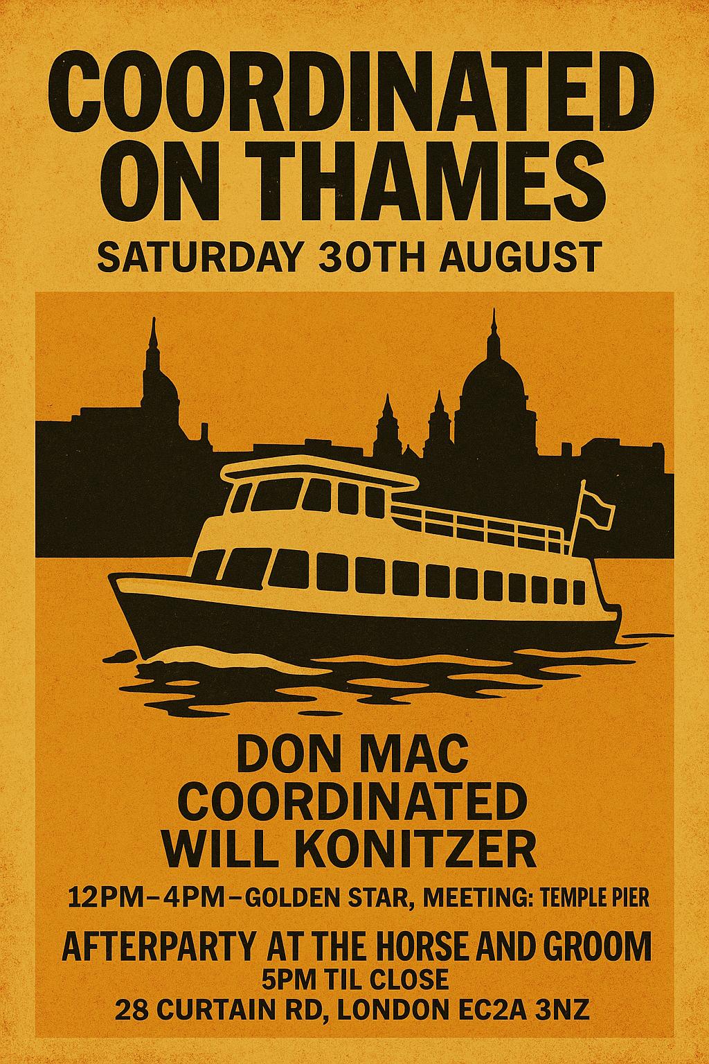 Coordinated Boat Party Flyer